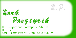 mark pasztyrik business card
